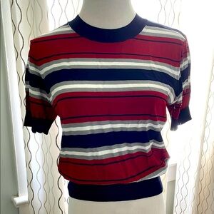 Striped Red and Blue Women's Top